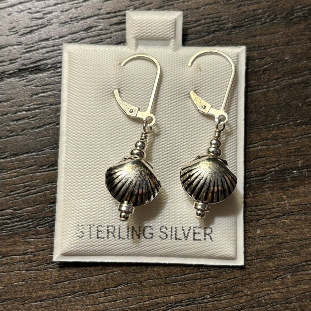 Sterling Silver shell earrings